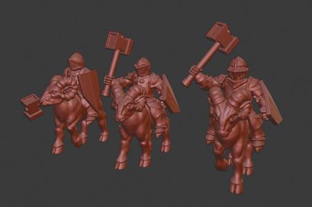Dwarf Knight Goat Cavalry Miniatures