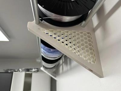 Wall mounted filament shelf / spool shelf