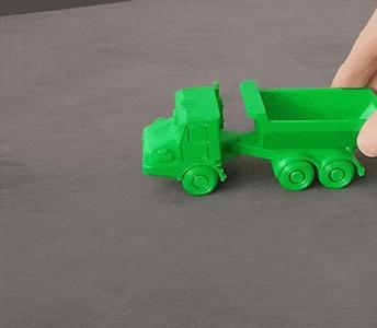 Articulated truck print in place