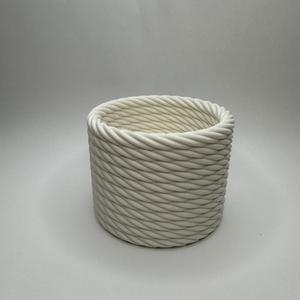 Braided basket look plant pot