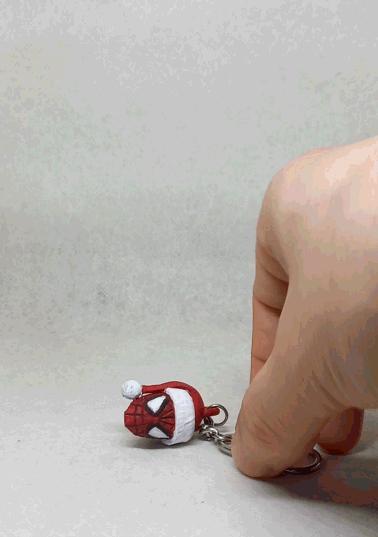 santa SPIDER MAN keychain