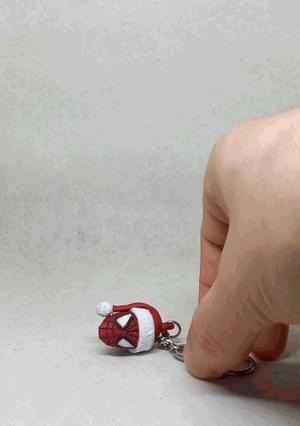 santa SPIDER MAN keychain