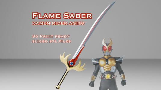 Flame Saber Sword — Kamen Rider — 3D Print Ready STL Files