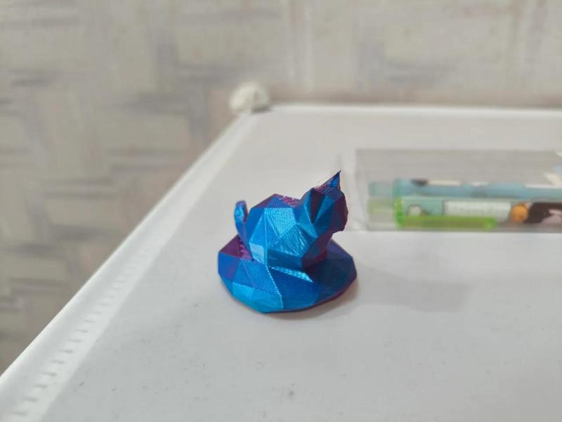 Lowpoly Cute Cat sitting on a rock