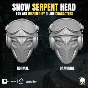 Snow Serpent Head for action figures Fan art