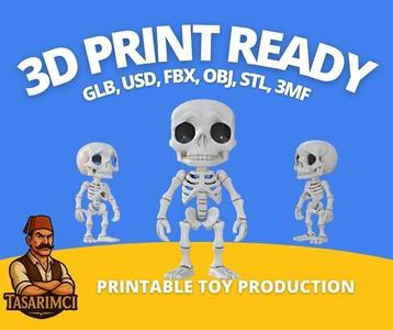 Articulated Skull Toy Figure 3D Print Ready