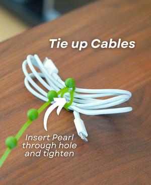String of Pearls Cable Organizer – Cable Ties – Zip Tie – Plant 3D Print