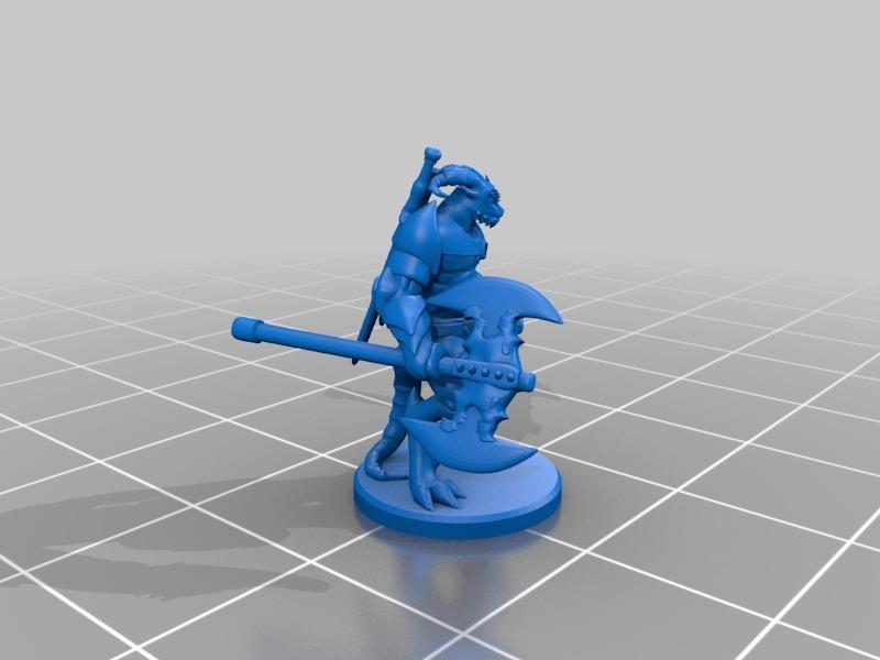 Dragonborn Barbarian Miniature
