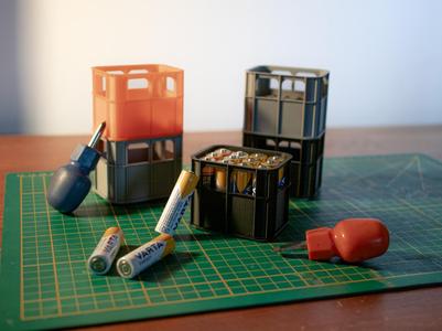Battery Beer Crate Organiser Type AA Stackable