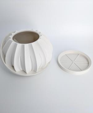 Plant Pot With Hidden Box | Planter Model “HiddenLotus” | Hidden Push-Lock-Push-Release Safe