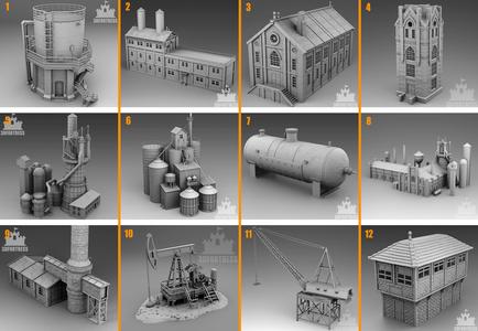 Industrial architecture 3D Model Collection