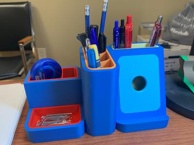 Desk Caddy with Phone Stand and Stash
