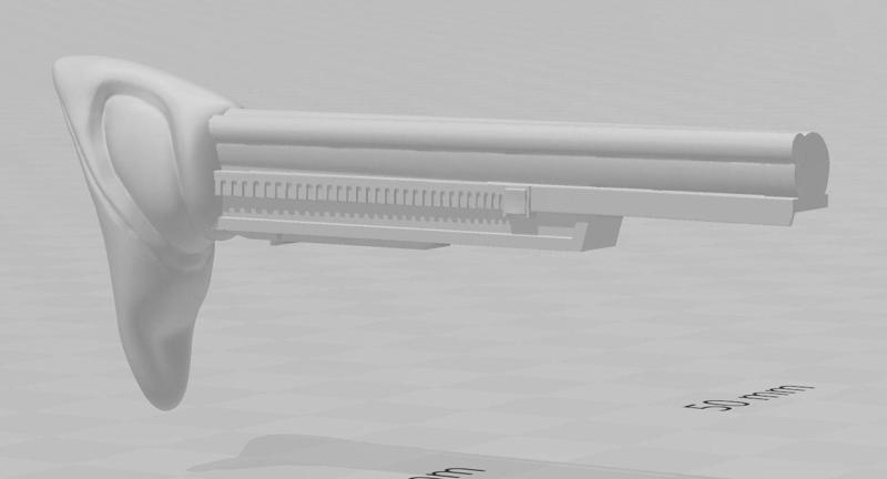 Rifle butt stock designed for the DST Klingon Disruptor Rifle
