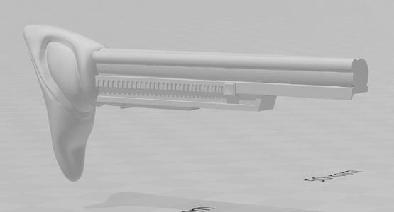 Rifle butt stock designed for the DST Klingon Disruptor Rifle