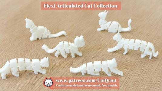 Flexi Articulated Cat Collection (Print in place)