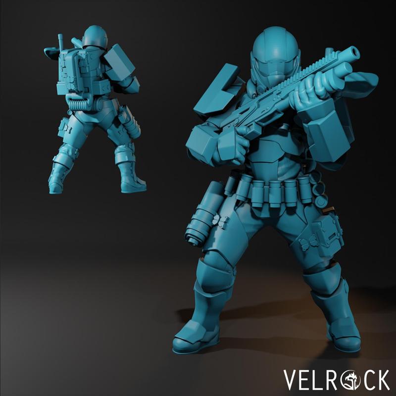 Tempest Guardsman Shock Trooper 1 (Male) (PRESUPPORTED)