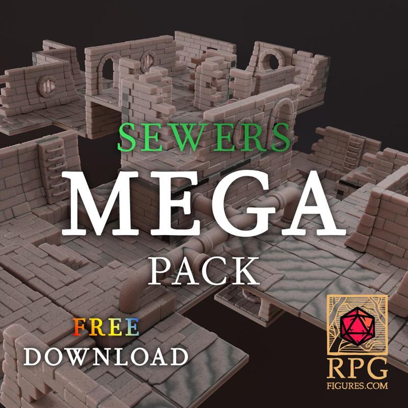 Printable Terrains - Sewers MEGA Pack