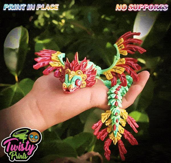 🐉Articulated Quetzalcoatl🐉- Bambu colored file included!