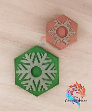 Snowflake Candle Holder set of 2 / no supports / 3mf included