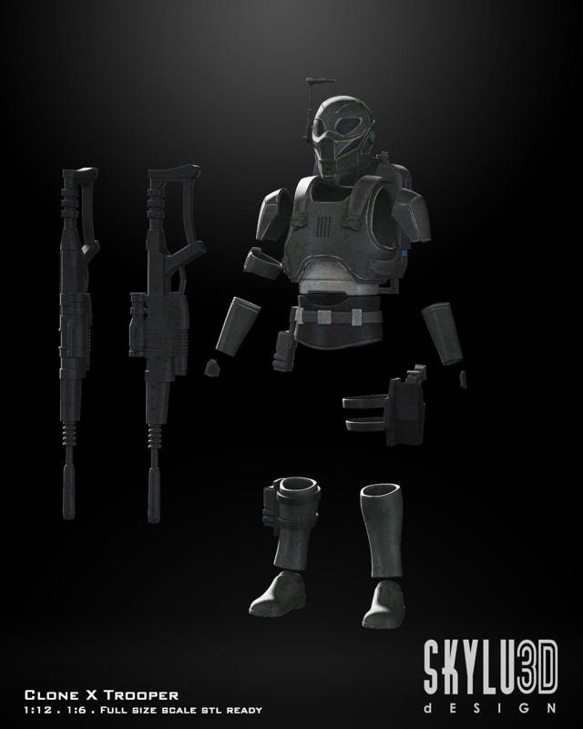 Clone X One12 scale custom kit STL files