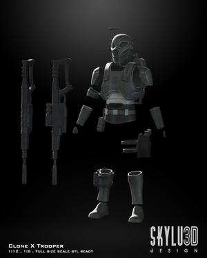 Clone X One12 scale custom kit STL files