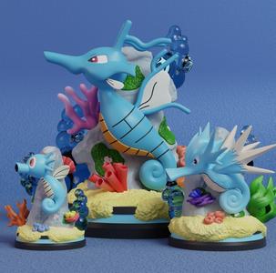 Pokemon – Horsea Seadra and Kingdra Figure