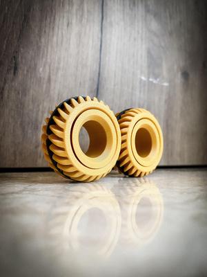 Double Helical Gear w Retainer Ring Fidget Spinner