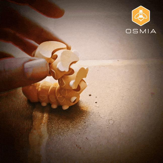 Osmia Articulated Valentines Weedle Multicolor Keychain