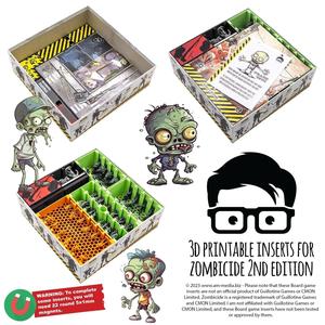 3d printable inserts for Zombicide 2nd edition