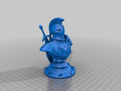 Knight Dragon Bust, Caballero Dragon Busto con peana