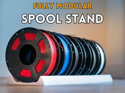 Filament Spool Stand/Holder, Fully Modular