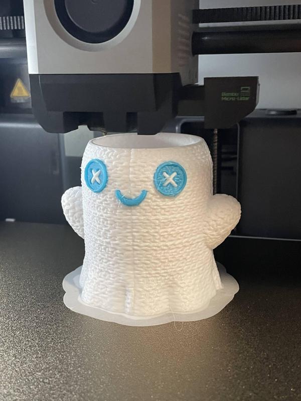Cute Crochet Ghost Lamp / No Supports / 3MF