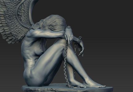 Enslaved Fallen Angel 3d model 3D print model