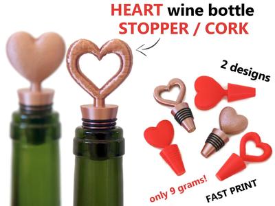 Heart Wine Bottle Stopper / Cork