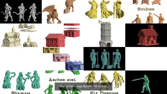 War of Pain mega Bundle 3D Model Collection