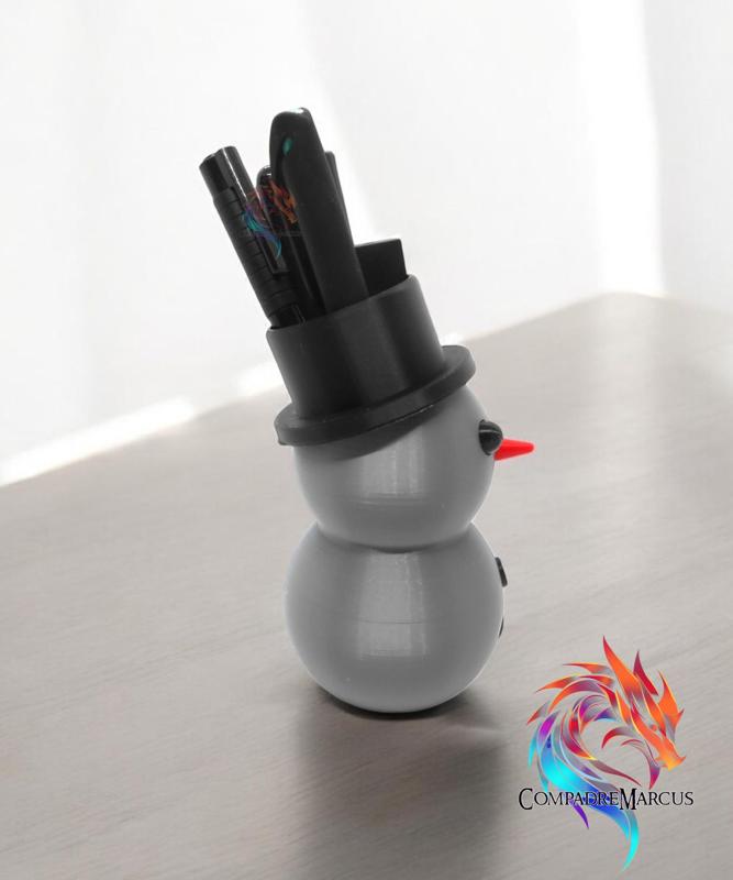 Snowman Pen holder / 3mf included