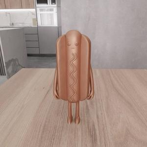 3D Hot Dog Decor as Stl File & 3D Printed Decor, Gift for Kids, 3D Printing, Food, Sausage, Fake Food, Fast Food, Hot Dog Toy, Kids Toy