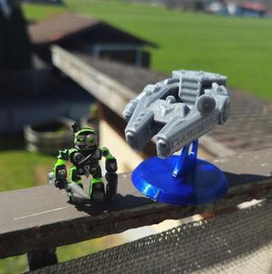 Mini M-Falcon -> Print in Place / No supports!