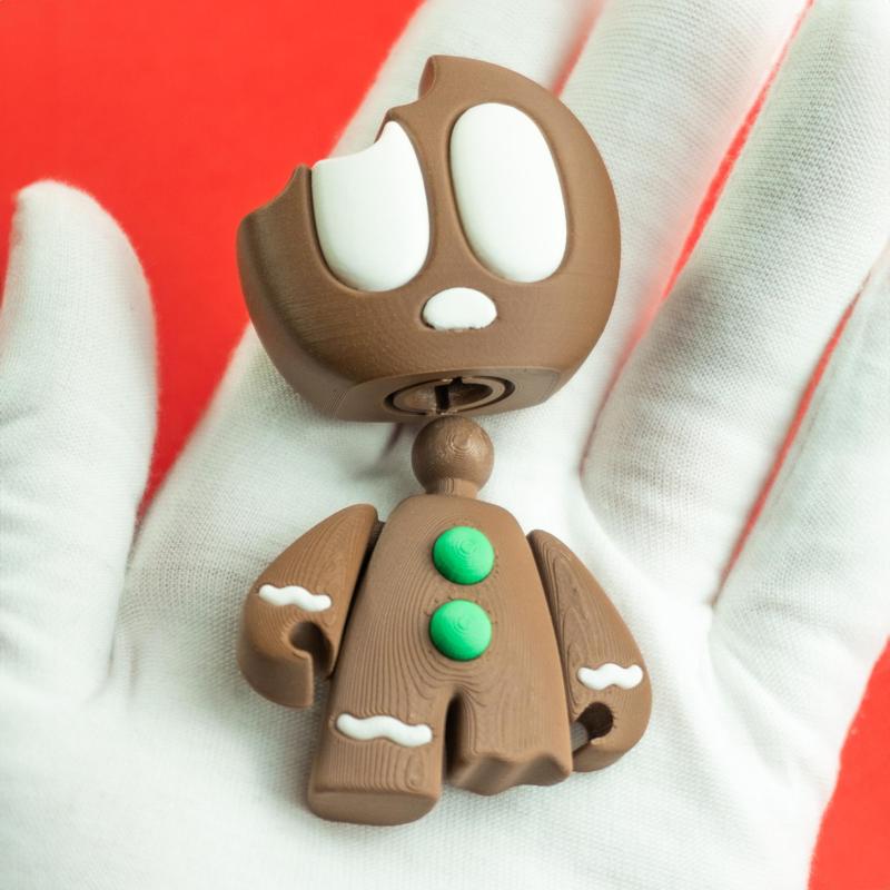 Gingerbread Blobs – Mini Modular Articulated Art Toy