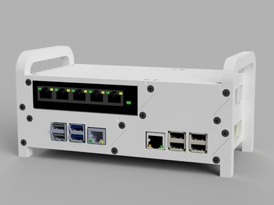 Modular Mini PiRack | Pi 4B | Pi 3B | TL-SG105E