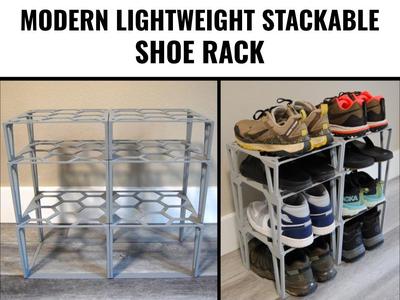 Stackable / Modular Shoe Rack Organizer Honeycomb