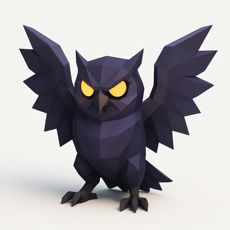 Búho Low Poly