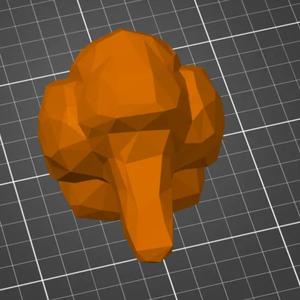 poodle bust lowpoly