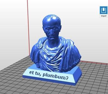 et tu, plumbum? – Julius Caesar Pencil Holder