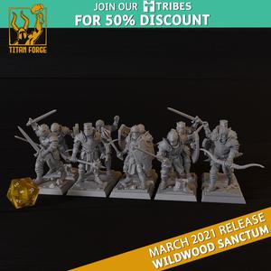 Crusaders – Wildwood Sanctum – Titan Forge Miniatures March 2021