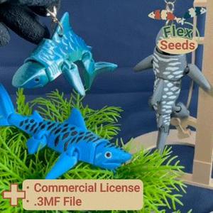 Flexi Mini Tiger Shark (Print-in-place)