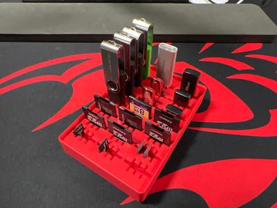 gridfinity usb (micro) sd storage combination