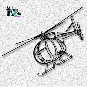 MD 500 Utility Helicopter wall art aircraft decor