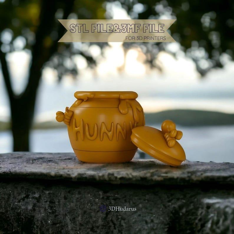 Honey Jar 3D Print Stl Files