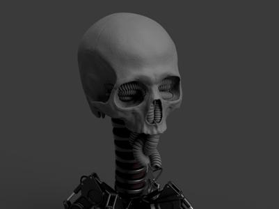 Biomechanical Skull “Headphone Stand”